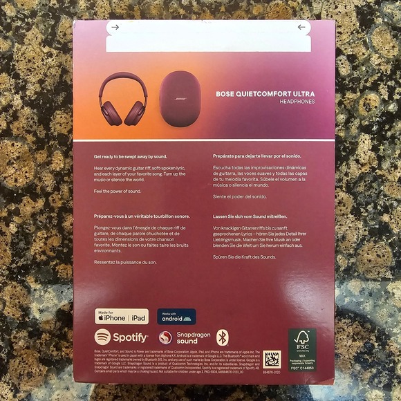 New! Bose QuietComfort ULTRA Noise Cancelling Bluetooth Wireless Headphones Plum - Picture 4 of 10
